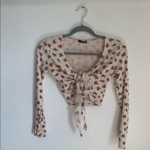 BRANDY MELVILLE FLORAL TIE TOP